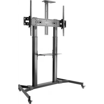 Suporte de TV com rodas SPEAKA PROFESSIONAL SP-TVC-600 para ecrãs de 60 a 100 polegadas, altura ajustável, 100 kg de carga, rodas com travão, preto SP-10446752