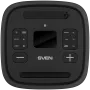 Altifalante Party-Box SVEN PS-1250, preto (300W, TWS, IPx4, Bluetooth, FM, USB, microSD, ecrã LED, 13500mAh)