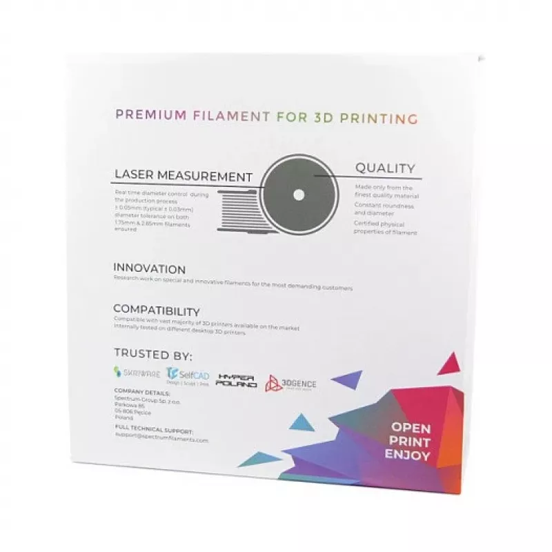 Spectrum filamento 3D PLA Premium 1,75 mm Fluorescent Green 1 kg