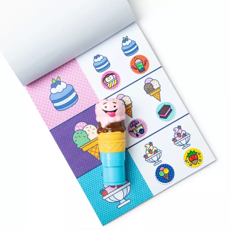 Spin Master Melissa & Doug Sticker WOW! carimbo de autocolantes de gelado e bloco de atividades