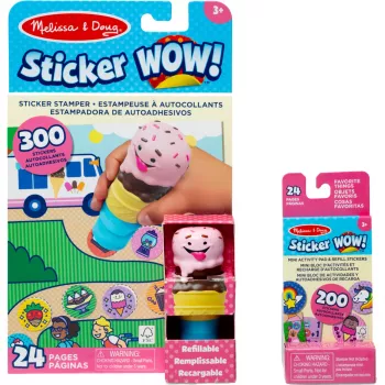 Spin Master Melissa & Doug Sticker WOW! carimbo de autocolantes de gelado e bloco de atividades