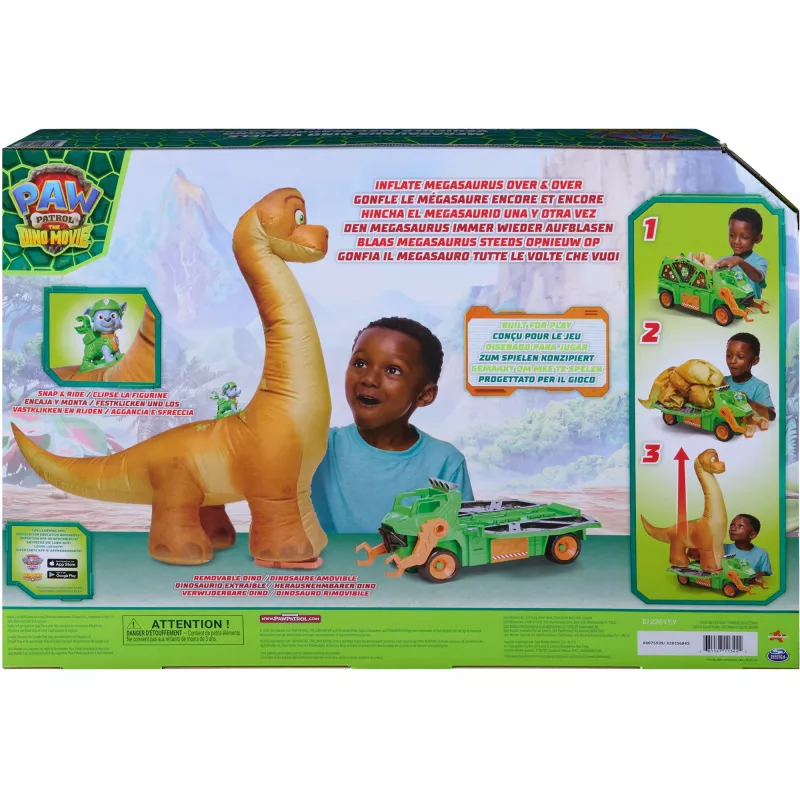 SPINMASTER Paw Patrol Dino Rescue Rocky's Megasaurus Veículo de transporte