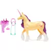 SPINMASTER Unicorn Academy - Unicórnio Leaf (28 cm, com crina e cauda verdadeiras, rédeas, sela e escova removíveis)