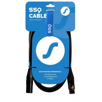 Cabo de microfone SSQ Cable XX1 - XLR-XLR, 1 metro, preto