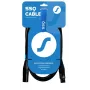Cabo de microfone SSQ Cable XX1 - XLR-XLR, 1 metro, preto