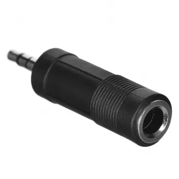 SSQ HA2 - Adaptador, ficha jack estéreo 6,35 mm para conector fêmea jack estéreo 3,5 mm