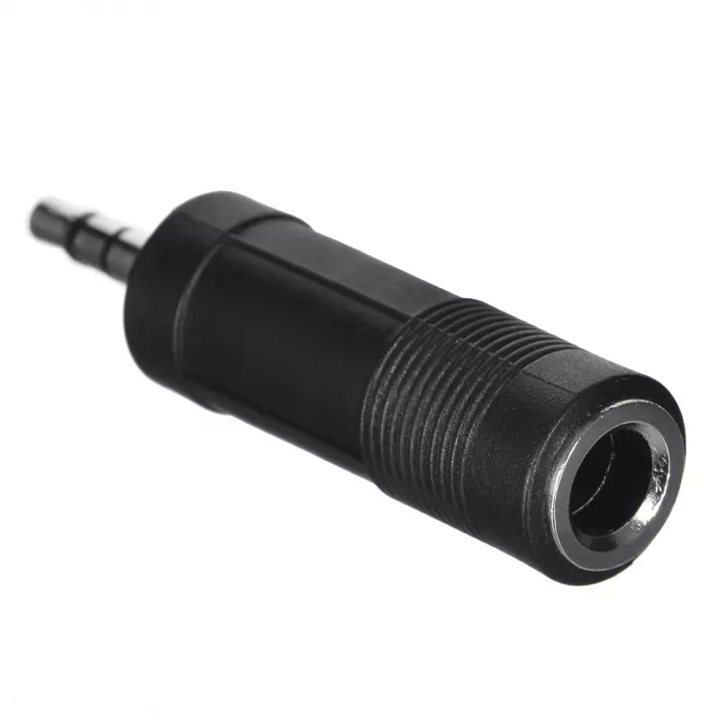 SSQ HA2 - Adaptador, ficha jack estéreo 6,35 mm para conector fêmea jack estéreo 3,5 mm