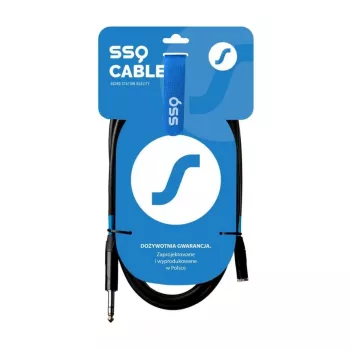 SSQ JSG5 - Cabo de áudio jack estéreo 3,5mm para 6,3mm, 5m, Preto