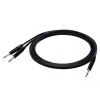 SSQ JSJM2 SS-1453 cabo jack estéreo - 2x jack mono 2 m preto