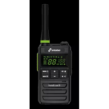 Rádio portátil PMR446 stabo freetalk com III pack duplo (20262)