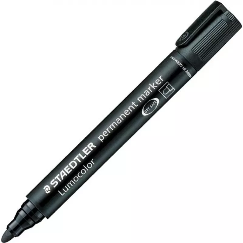 STAEDTLER Lumocolor marcador permanente preto ponta redonda 2 mm