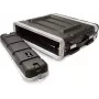 Caixa rack Stagg ABS 2U 19 polegadas com tampas frontal e traseira, preto