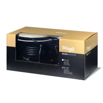Bongos Stagg BW 200 BK de madeira - 6,5