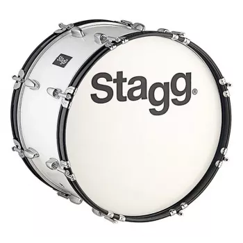 Bombo de marcha Stagg MABD-2012 20 polegadas x 12 polegadas Branco