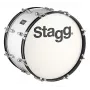 Bombo de marcha Stagg MABD-2012 20 polegadas x 12 polegadas Branco