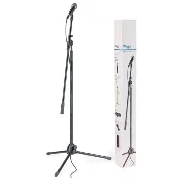 Conjunto de microfone dinâmico Stagg SDM50 SET com tripé, cabo e pinça