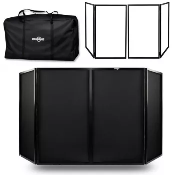 STAND4ME DJ PARAWAN COMPACT BK conjunto de fachada de DJ de 4 painéis preta