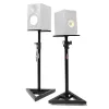 STAND4ME MON 1 MKII conjunto de 2 suportes para monitor - altura telescópica 800-1300 mm, aço, preto, carga 20 kg