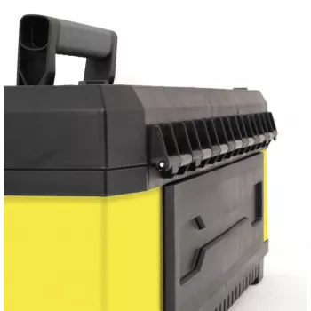 Stanley 1-95-614 Caixa de arrumação para peças pequenas/ferramentas, metal/plástico, preto/amarelo