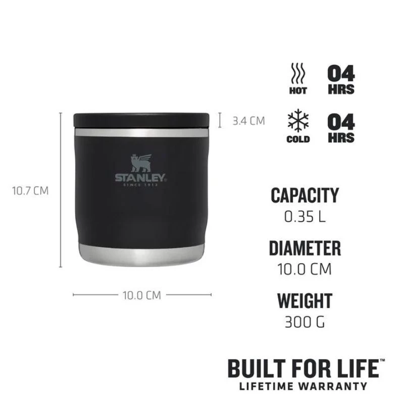 Recipiente térmico para alimentos com isolamento a vácuo STANLEY Adventure To-Go 0,35L preto