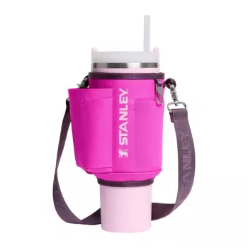 Saco de transporte para garrafa térmica com palhinha STANLEY The All-Day Quencher Carry-All 1,18L roxo