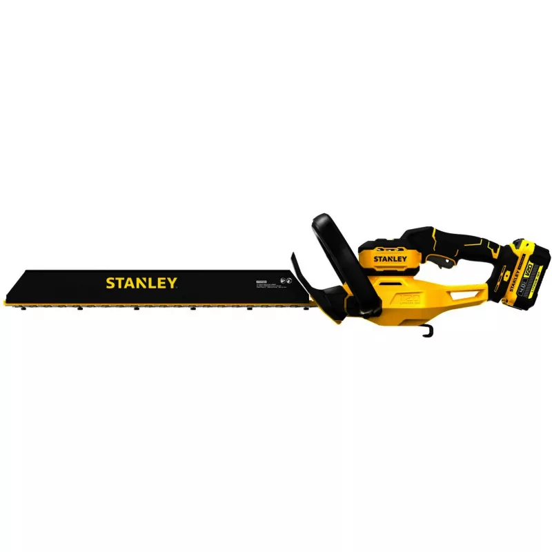 STANLEY Corta-Seves Elétrico a Bateria (STCHT8255M1-QW), 18V (preto/amarelo, bateria Li-Ion 4,0 Ah)