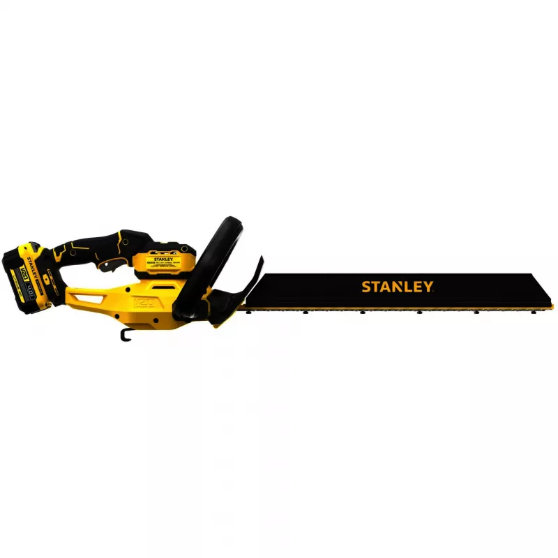 STANLEY Corta-Seves Elétrico a Bateria (STCHT8255M1-QW), 18V (preto/amarelo, bateria Li-Ion 4,0 Ah)