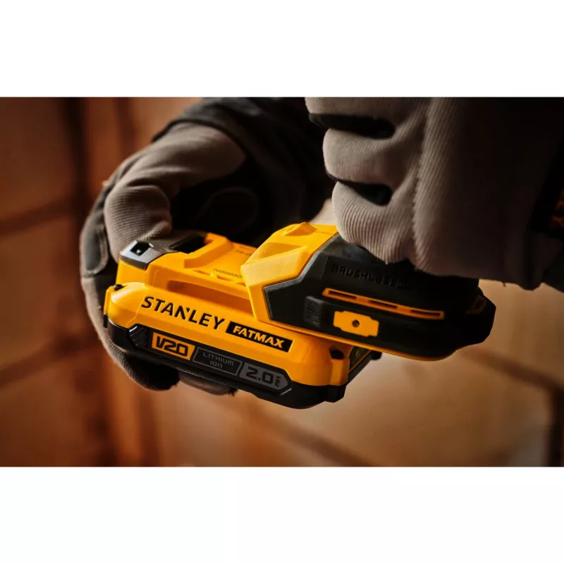 Chave de impacto a bateria STANLEY SFMCF811D1T-QW, 18V, 2,0Ah Li-Ion, preto/amarelo, mala Pro-Stack