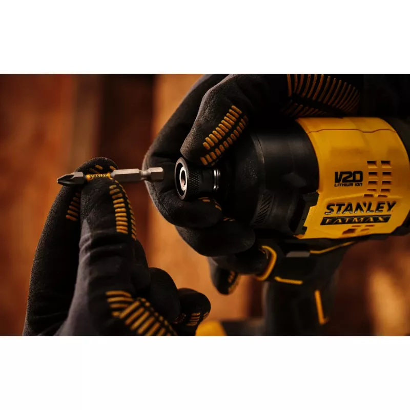 Chave de impacto a bateria STANLEY SFMCF811D1T-QW, 18V, 2,0Ah Li-Ion, preto/amarelo, mala Pro-Stack