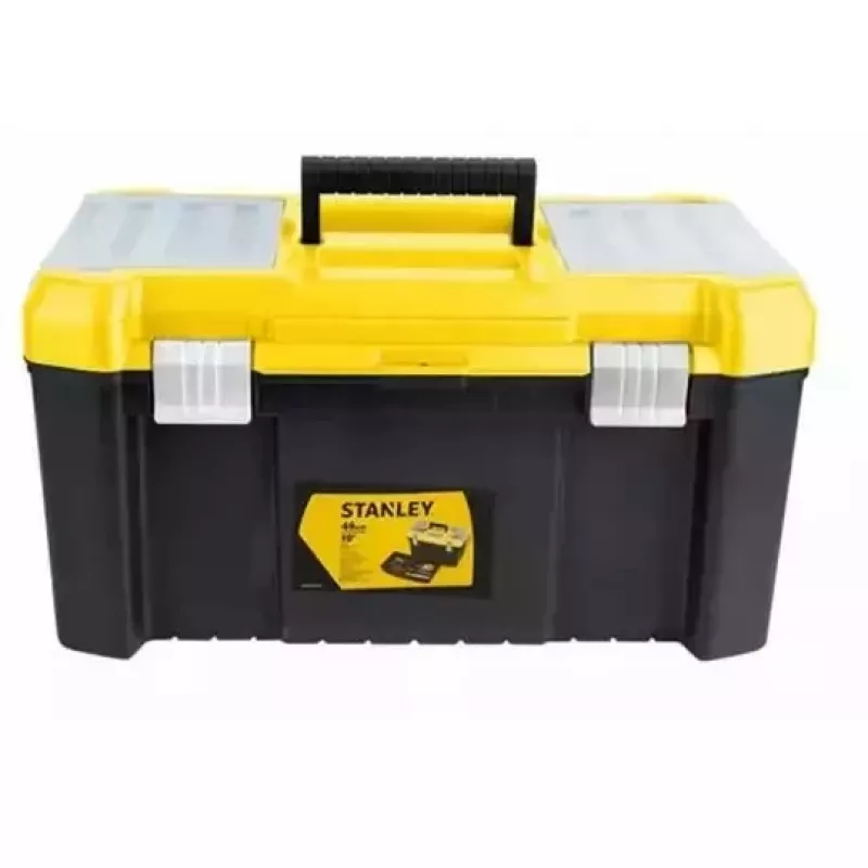 STANLEY Essential Caixa de ferramentas 19 polegadas com organizadores, preto/amarelo