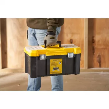 STANLEY Essential Caixa de ferramentas 19 polegadas com organizadores, preto/amarelo