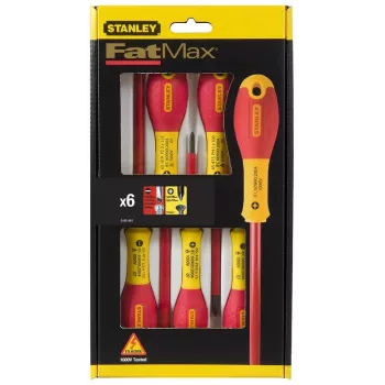Stanley FATMAX Conjunto isolado de 6 peças de chaves de fenda planas e Phillips