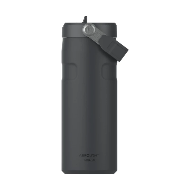 Garrafa térmica STANLEY IceFlow Bottle Flip Straw 2.0 0,47L preta com palhinha