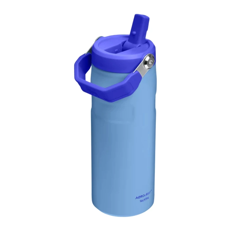 Garrafa térmica STANLEY IceFlow Bottle Flip Straw 2.0 0,47L azul-claro com palhinha
