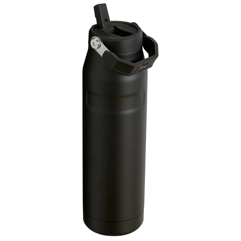STANLEY IceFlow Bottle Flip Straw 2.0 1,06L garrafa térmica preta com palhinha