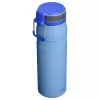 Garrafa de água em aço inoxidável com isolamento a vácuo e palhinha STANLEY IceFlow Bottle Twist Flip 0,71L azul-claro