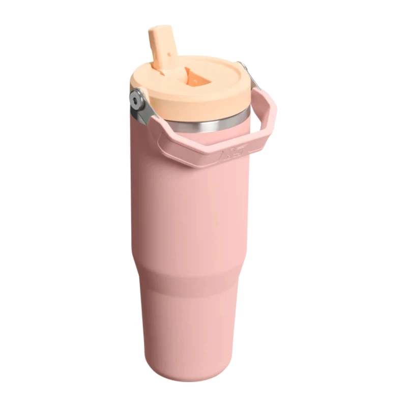 Caneca STANLEY IceFlow Flip Straw 2.0 0,89L rosa-pêssego