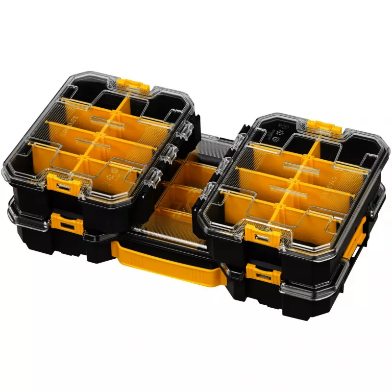 STANLEY PRO-STACK Conjunto de organizadores de 3 peças Preto/Transparente