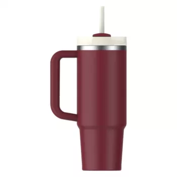 Copo STANLEY Quencher H2.0 FlowState 0,89L vermelho-escuro com palhinha