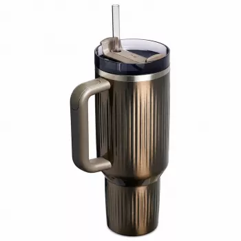 Copo térmico STANLEY Quencher H2.O Fluted 1,18 l GunMetal Shine
