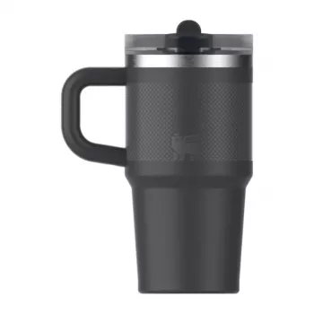 Copo térmico STANLEY Quencher ProTour Flip Straw 0,59L preto com palhinha