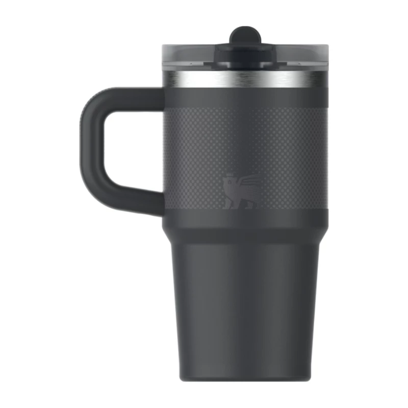Copo térmico STANLEY Quencher ProTour Flip Straw 0,59L preto com palhinha