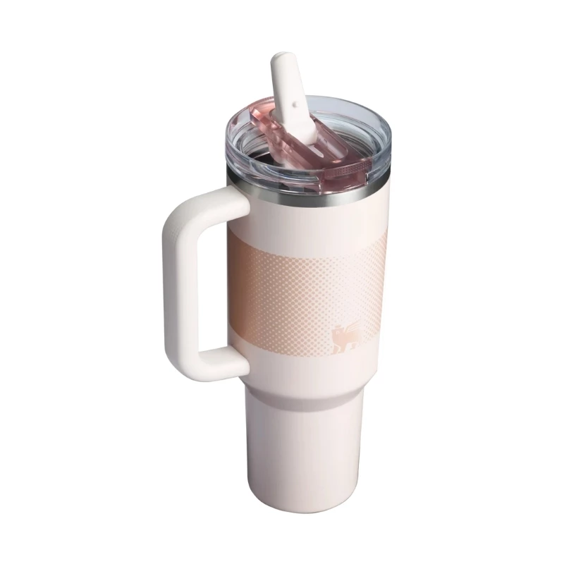 Caneca térmica STANLEY Quencher ProTour Flip Straw Tumbler 1,18L rosa-claro com palhinha