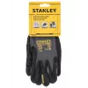 Stanley SY510L-QS luvas de trabalho, tamanho L (9) - palma em pele sintética, costas em spandex, punho em neoprene, certificadas EN 388, preto/amarelo