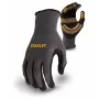Stanley SY510L-QS luvas de trabalho, tamanho L (9) - palma em pele sintética, costas em spandex, punho em neoprene, certificadas EN 388, preto/amarelo