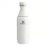 Garrafa STANLEY The All Day Slim Bottle 0,35L creme brilhante em aço inoxidável com isolamento a vácuo