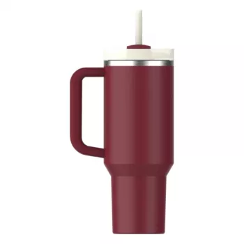 Copo STANLEY The Quencher H2.0 FlowState 1,18L com palhinha vermelho-escuro