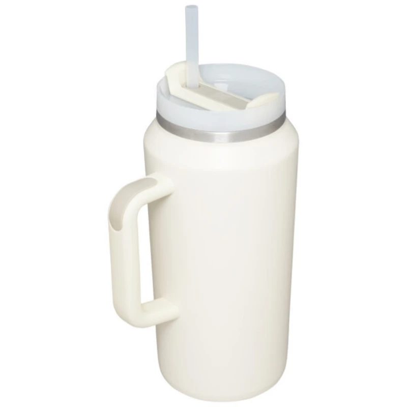 Copo STANLEY The Quencher H2.0 FlowState 1,90L creme com palhinha