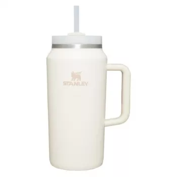 Copo STANLEY The Quencher H2.0 FlowState 1,90L creme com palhinha
