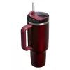 Copo térmico STANLEY The Quencher H2.0 Fluted 1,18L Glossy Maroon com palhinha